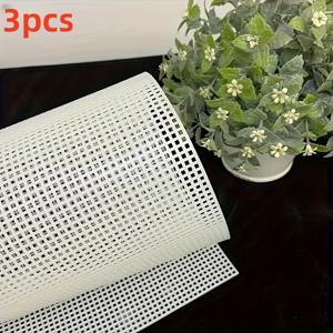 TEMU 33X50Cm의 튼튼한 플라스틱 메시 시트 3장 - 공예, 가방 베이스, 티슈 케이스 장식, 밀폐성, 간편한 관리, 안전 벨트, 수제 가방 및 추가 장식, 지갑 제작 소재, 지갑 만들기에 적합