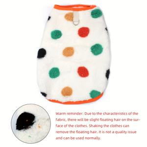 TEMU 1개 컬러풀 도트 대형견 스웨트셔츠, 가을/겨울용 중대형견 따뜻한 스웨터, 두꺼운 대형견 보온 조끼