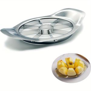 TEMU 스테인리스 스틸 사과 슬라이서 (8개 날), 최대 4인치까지 사용 가능한 큰 사과용, 헤비 듀티 코어 및 커터