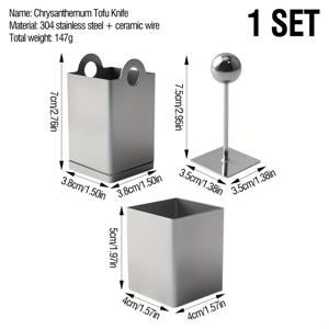 TEMU 1세트 두유 셰레더 몰드 다기능 304 스테인리스 수동 두유 슬라이서, 빠른 절단 국화 두유 절단 도구 요리 도구, DIY 두유 슬라이서, 스테인리스 두유 프레스, 스테인리스 국화 두유 칼, 실용적인 두유 초퍼, 사용 및 청소가 쉬움, 가정용 주방, 테마 레스토랑, 인 및 호텔에 적합, 주방 액세서리, 국화 두유 칼 (높은 베이스)