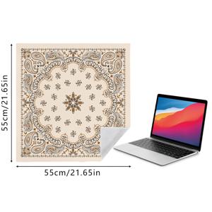 TEMU 1개, [자착식 매직 랩 천] 오버사이즈 탈출 방지 및 스크래치 방지 랩 천, 빈티지 페일리 프린트, 세탁 가능 및 내구성 고양이 침대 담요, 장난기 넘치는 고양이를 위한 그루밍 및 진정 타월로 디자인