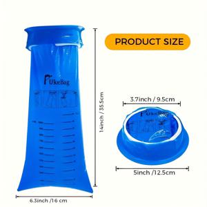 TEMU 누수 방지 휴대용 구토백 – 멀미 및 여행용, 즉각적인 완화, 쉬운 밀봉 디자인, 일회용 배수 파우치