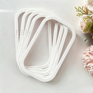 TEMU 1/2/3/4/5mm 롤러가 있는 소프트 클레이 깊이 측정 가이드 - 핑크 PLA 소재 수제 귀걸이 제작 보조 도구, 세라믹 & 폴리머 클레이 두께 측정 장치, 공예 액세서리