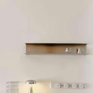 TEMU 대형 모던 스테인리스 스틸 플로팅 선반 디스플레이 - 벽걸이형 책장, 조립 불필요, 고강도 스테인리스 스틸 U자형 벽 선반, 거실, 욕실, 상업 공간, 침실 수납, 공간 절약형 주방에 적합|욕실선반|책꽂이|책장