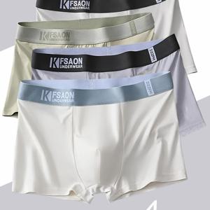 TEMU 남성용 랜덤 드로즈 4켤레 세트, 편안하고 통기성이 좋으며, 솔리드 컬러에 간편한 디자인, 대비되는 레터링 허리 밴드 특징, 트렌디하고 스타일리시함|반바지|남자반바지|남성반바지