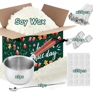 TEMU 양초 만들기 키트 | 스테인리스 스틸 몰드, 붓는 냄비, 스푼, 믹서, 공예용 고정 스탠드, 초보자 친화적인 완벽한 세트