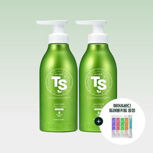TEMU [1+1] 올뉴TS샴푸 500g + 헤어바디 트래블키트 5종