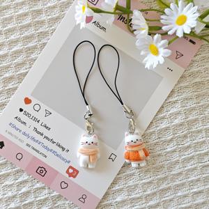 TEMU 귀여운 고양이 휴대폰 장식 끈 2개 세트, CCD 카메라 케이스 액세서리 분실 방지 끈, 휴대폰, 태블릿, 킨들, 카메라, 가방 등 장식용, 고양이 애호가 선물, 휴대폰 장식 끈