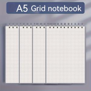 TEMU 4 A5 격자/라인 스타일 바운드 노트 세트 - 학생 및 전문가를 위한 방수 소프트 가죽 저널, 디자인, 일상적인 사무용품