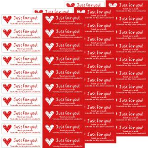 TEMU 200개 빨간색과 하얀색 하트 감사 스티커 - 웨딩, 발렌타인데이 선물백, 커피 테이크아웃 포장, 음식 배달 메모용 사랑 디자인 직사각형 스티커 10장