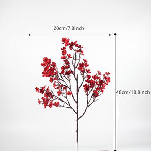 TEMU 청소년의 숨결이 가득한 3개의 인공 꽃다발, 레드 리얼 터치 청소년의 숨결 인공 꽃다발, 식물 장식 홈 웨딩 꽃다발, 꽃꽂이 파티 테이블 장식