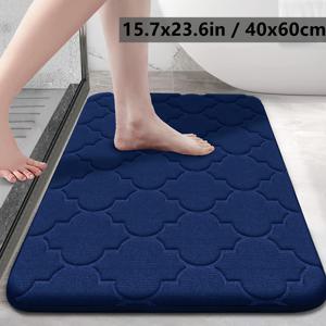 TEMU 초극세사 메모리폼 욕실 러그, 미끄럼 방지 매트, 흡수성, 세탁기 사용 가능!