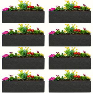 TEMU 8팩 7.9갤런 고강도 재배백 - 감자, 양파, 당근, 꽃 및 과일용 - 두꺼운 부직포 고형화 화분대, 손잡이 포함, 휴대용/야외용 화분 (50x30x20cm)