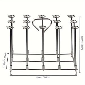 TEMU 가정용 주방에 적합한 에어프라이어 수직 사각 그릴 스테인리스 스틸 꼬치