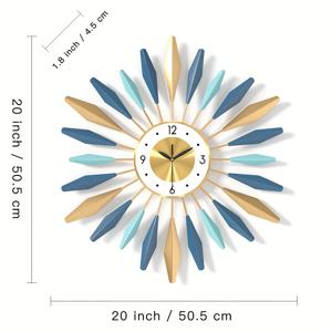TEMU 모던 꽃잎 모양의 무소음 벽시계, 거실 및 침실의 장식용|벽시계|벽시계