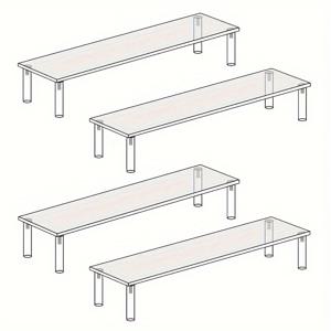 TEMU 1/2/3/4개 아크릴 디스플레이 스탠드, 주얼리 정리대, 피규어 및 클레이 조형물 전시대, 투명 사다리형 선반, 1단 매장 전시 도구