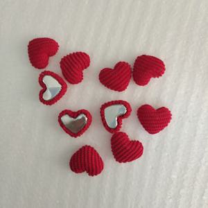 TEMU 50개 20색 코듀로이 하트 패브릭 버튼 클라스프, DIY 공예 귀걸이 머리핀 액세서리 재료, 폰케이스 장식 패치, 의류 재봉 액세서리