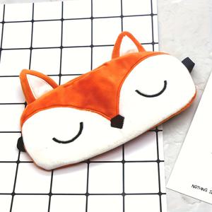 TEMU 귀여운 여우 플러시 수면 마스크 - 1개 파라벤 무첨가 부드러운 진정 아이 마스크 모든 피부 타입에 적합, 신규 만화 동물 눈 가리개 수면 및 여행 액세서리