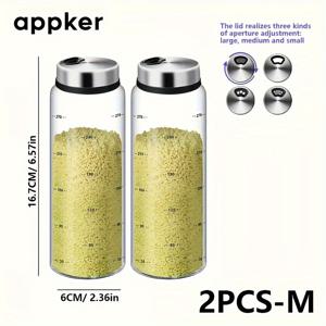 TEMU 2개입 측정 바베큐 양념병 | 재료, 간편한 측정을 위한 뚜껑 포함