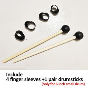 TEMU 6개의 에더리얼 드럼 액세서리 세트는 비어스 드럼 스틱 한 쌍과 4개의 핑거 캡을 포함합니다. 부드러운 고무 헤드가 있는 에더리얼 드럼 말렛, 로터스 걱정 없는 드럼 말렛, 그리고 타악기용 핑거 캡 세트가 포함되어 있습니다.