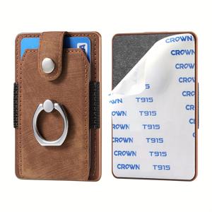 TEMU 휴대폰 벨링 접착 카드 홀더는 최소 5장의 카드 (은행 카드, ID 카드, 신용 카드, 회원 카드 등)를 보관할 수 있습니다. 링 디자인으로 휴대폰에 더 안전하게 고정할 수 있으며 스탠드로도 사용할 수 있습니다.|그립톡