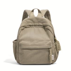 TEMU 디리드웬 여성용 코듀로이 백팩 - 조절 가능한 스트랩 & 지퍼 클로저가 있는 소형 데이팩, 여행, 출퇴근용 코듀로이 핸드백 - 캐주얼 핸드워시 가능 백팩, Gou 프로듀서
