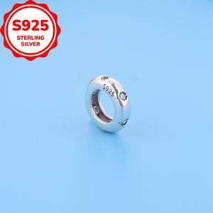 TEMU 1개 925 실버 원형 반지 | 여성용 생일 또는 휴일 선물로 이상적인 패션 목걸이 펜던트 (합성 지르코니아 포함)