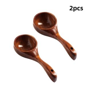 TEMU 2개 대형 나무 주방 스푼 - 요리, 수프 서빙 등 다용도 국자 - 엄마, 할머니, 여성에게 완벽한 선물 | 집, 집들이, 크리스마스에 이상적