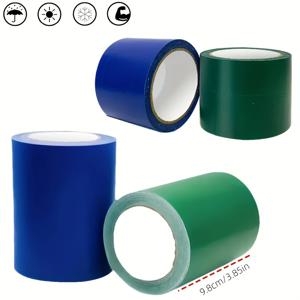 TEMU 녹색, 파란색 수리 테이프 방수 테이프 패브릭 패치 테이프, 텐트, RV 유지 보수 방수 씰 테이프, 누수 방지 및 강력한 접착력, 야외 캠핑, 트럭 텐트, 피크닉 텐트, 차양, 비옷, 우산, 동굴, 수리 테이프 및 고강도 접착력 차양