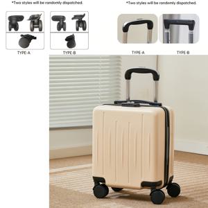 TEMU 고품질 14인치 ABS 캐리어, 기내용 사이즈 40x30x20cm, 스프링 항공 탑승 가능한 여행 가방, TSA 잠금장치 및 스피너 휠, 3단 텔레스코픽 핸들, 미니 여행 케이스 9가지 색상 (블랙, 화이트, 실버리, 옐로우, 핑크, 로즈 골드, 민트 그린, 베이지) - 크리스마스 선물