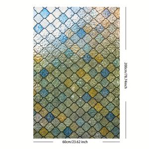 TEMU 일본에서 제작된 빈티지 유리 스티커 롤. 반투명 및 불투명 디자인으로 욕실, 발코니, 거실, 주방 유리 문 및 창문에 적합하며 물결 패턴이 특징입니다. PVC 재질이며 두께는 0.25mm입니다.