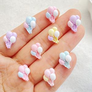 TEMU 20/40개 생생한 레진 미니 컬러 풍선 라인스톤 세트 - DIY 공예, 네일 아트, 스크랩북 및 웨딩 장식용 3D 플랫 백 장식