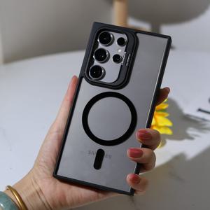 TEMU 휴대폰 케이스 - 삼성 갤럭시 S24, S23+, S23 Ultra FE용 자석 투명 렌즈가 있는 투명 홀더 휴대폰 케이스, 부활절, 생일, 크리스마스, 할로윈 장식에 적합하며 , 친구, 가족을 위한 선물로도 좋습니다.