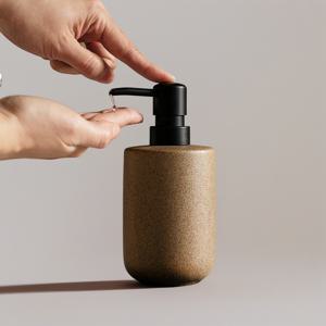 TEMU 샴푸, 컨디셔너, 로션 및 핸드 소프용 1개 세라믹 펌프 디스펜서 병 - 독립형, 전기 필요 없음, 호텔 및 가정 사용에 이상적, 홈 필수품 | 현대적인 욕실 액세서리 | 내구성 있는 세라믹
