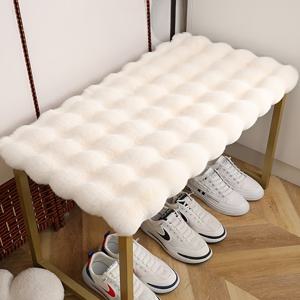 TEMU 두꺼운 플러시 미끄럼 방지 신발 교환 스툴 쿠션, 현관용, 신발장 및 의자 패드에 적합|소파패드