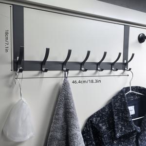 TEMU 헤비 듀티 알루미늄 도어 후크, 멀티 후크 디자인, 크롬 엔드, 벽걸이형, 패셔너블한 파우더 코팅, 욕실, 주방, 거실, 침실에 적합, 할로윈 & 크리스마스 완벽한 선물