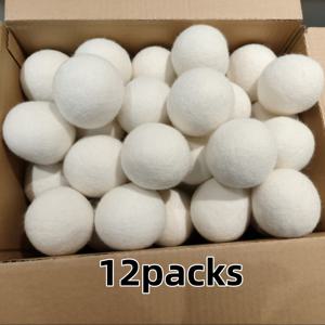 TEMU 건조기 볼 - 12개입 - 천연 섬유 유연제 - 수상 경력 - 건조기 시트 대체 볼 - 세탁용 건조기 볼