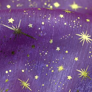 TEMU 1개 반짝이는 별 금박 오간자 원단 + 사전 절단 툴 메쉬 - 웨딩 장식, 생일 파티, 테이블보, 커튼용 반짝이는 시스루 시트 - 손세탁 전용 100% 폴리에스터 공예용 원단