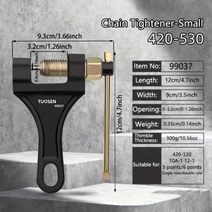 TEMU 체인 조절 도구 #420-530 - 내구성 있는 탄소강 소재, 모터사이클, ATV, 4륜 모터사이클 및 스쿠터에 적합
