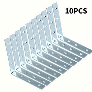 TEMU 산업용 선반 및 가구 및 DIY 프로젝트용 헤비듀티 100x100mm 금속 브래킷이 포함된 10개입 90도 직각 L자 모양 코너 브라켓