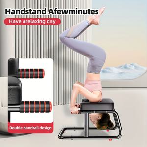 TEMU 금속 다기능 역전 의자, 피트니스 의자, 요가 의자, 두 개의 팔걸이, 안정성을 위한 U자형 다리, 역전을 방지하기 위한 역전 도우미, 균형 훈련 장비, 피트니스 초보자에게 필수품!