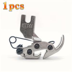 TEMU 1pc KT141 플랫 카 두꺼운 재질 탱크 프레스서 발 - 전면 및 후면 사이드 프레스링용 강력한 수제기 액세서리, 스티칭 정밀성을 위한 검은 케이블이 포함된 인간공학적 디자인, 수제기 액세서리, 튼튼한 구조