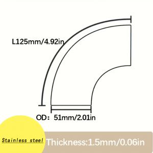 TEMU 자동차 배기 파이프를 수정하기 위한 어댑터, 90도 곡선과 다기능 디자인을 갖추고 있습니다. 스테인레스 스틸로 제작된 파이프 커넥터는 높은 온도에 견딜 수 있으며, 자동차 업그레이드 및 배기 시스템에 적합합니다.