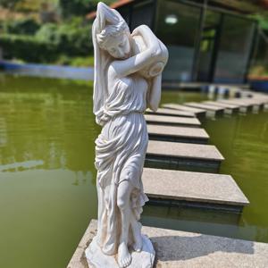 TEMU 블루 윙이 있는 우아한 화이트 베누스 스타투 - 72cm 높이의 레진 조각품, 세밀한 꽃 디자인, 실내/실외 장식, 정원 또는 거실, 정원 장식 | 신화 테마 | 세밀한 공예 기술, 베누스 장식