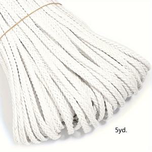 TEMU 5야드 PU 가죽 꼬임 코드 플랫 로프 - 비탄성 보호 스타일 DIY 주얼리, 우정 팔찌, 가방 참 & 휴대폰 케이스 액세서리 제작용 (다양한 색상 옵션), 액세서리 만들기, 공예 재료, 매끄러운 질감, 튼튼한 소재