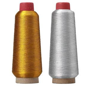 TEMU 금색 및 은색 메탈 자수 실 2롤, 150D 십자수 실, 롤당 3200미터, 손뜨개에 적합