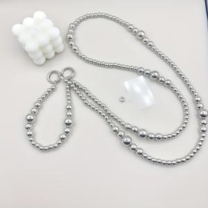 TEMU 유니크한 하이엔드 느낌의 스타일리시한 폰 체인. 목걸이 또는 크로스바디로 착용하기에 적합하며, 폰 케이스와 호환되며 더블 체인 디자인을 특징으로 합니다.