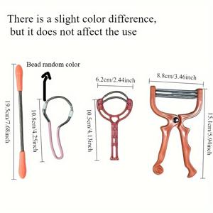 TEMU 여성용 봄 제모 도구 3/4개, 휴대용 봄 제모기