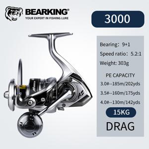TEMU BEARKING AS 암살자 9+1 축 스피닝 릴, 완전 밀폐형 바디 (해수 방지) + 녹 방지 베어링 디자인, 루어 낚시, 해안 낚시, 보트 낚시 및 슬립 플로트 낚시에 적합. 담수 및 해수 겸용|낚시대