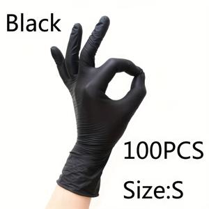 TEMU 100개입 일회용 나이트릴 장갑 - 무분말, 무라텍스, 가벼운 무게, 가정용, 청소, 타투, 염색, 설거지 - 좌우손 겸용 디자인, 5가지 색상 선택 가능, 가정용 청소 장갑